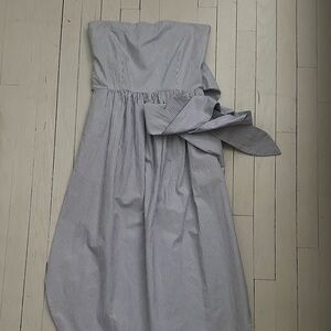 Sea New York Strapless Blue and White Dress